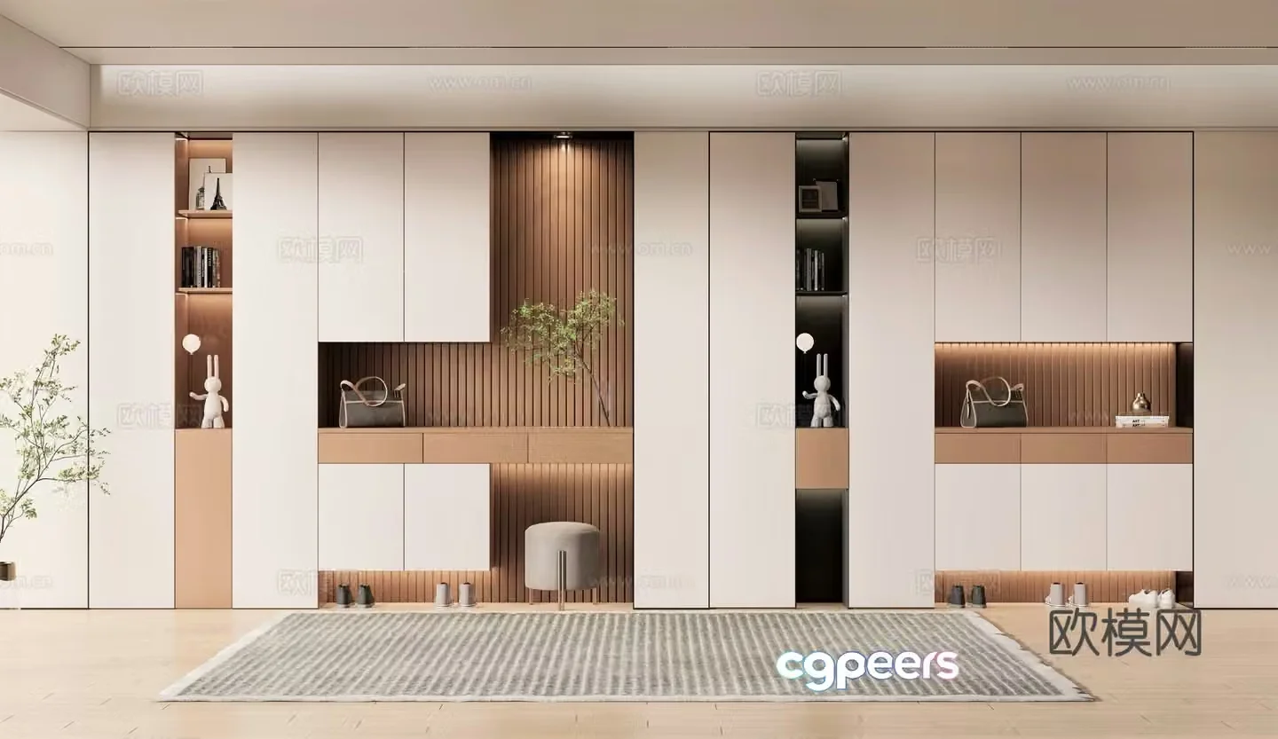 Entry shoe cabinet Entrance shoe cabinet 3D model