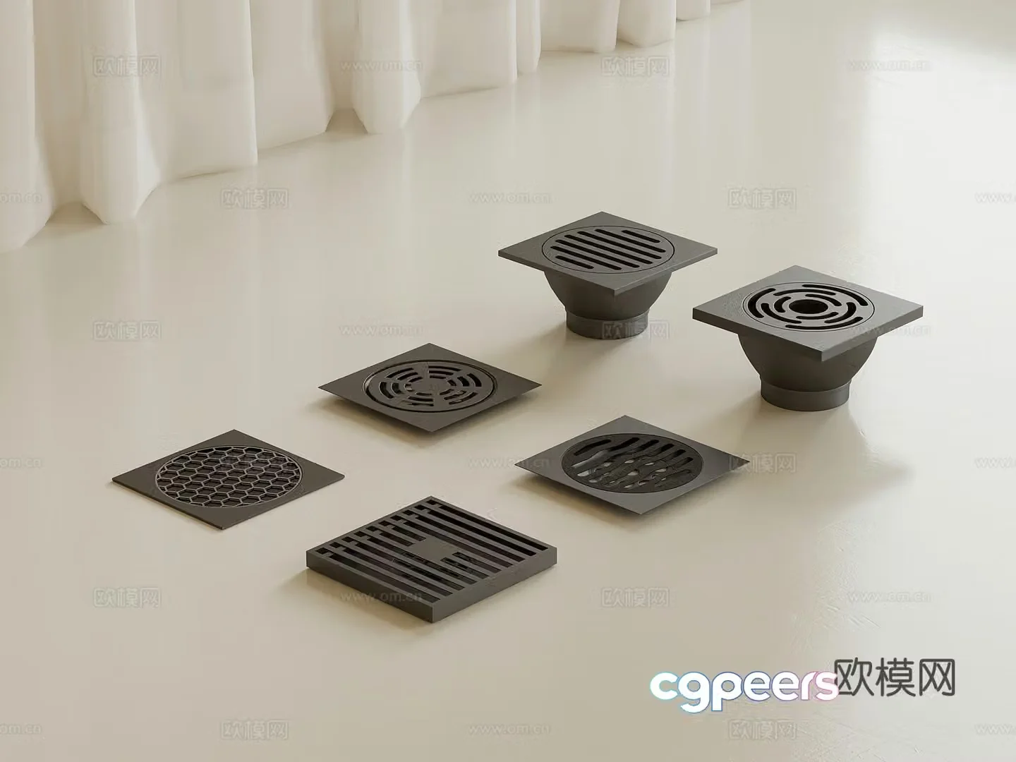 21 floor drain modern floor drain 3d model