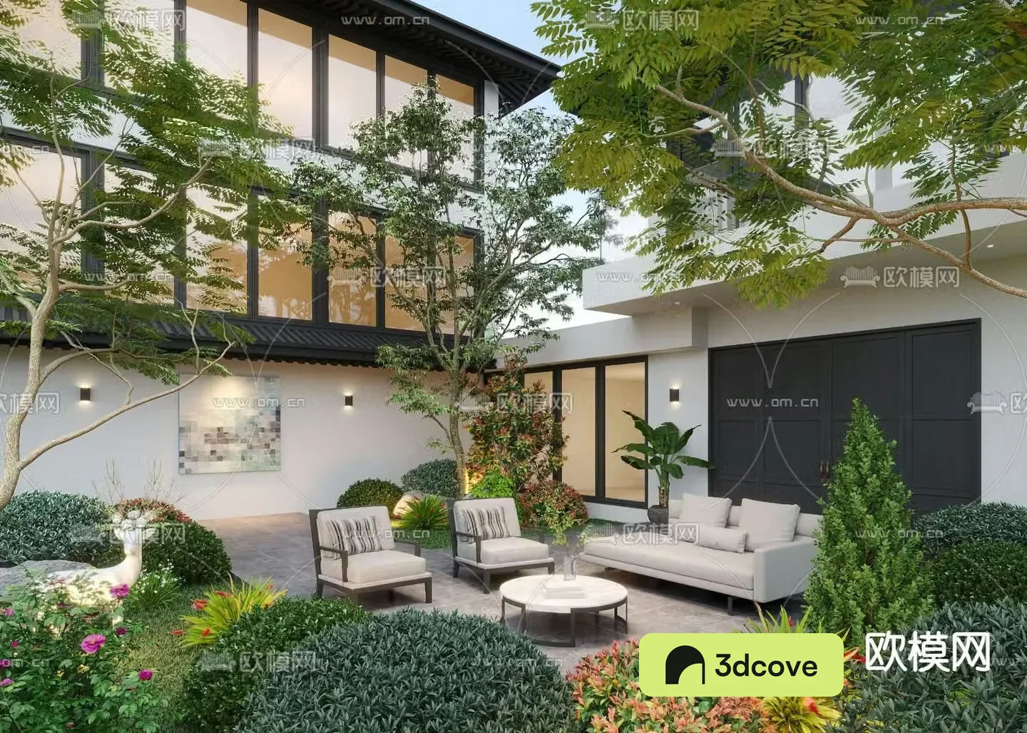 Villa courtyard landscape