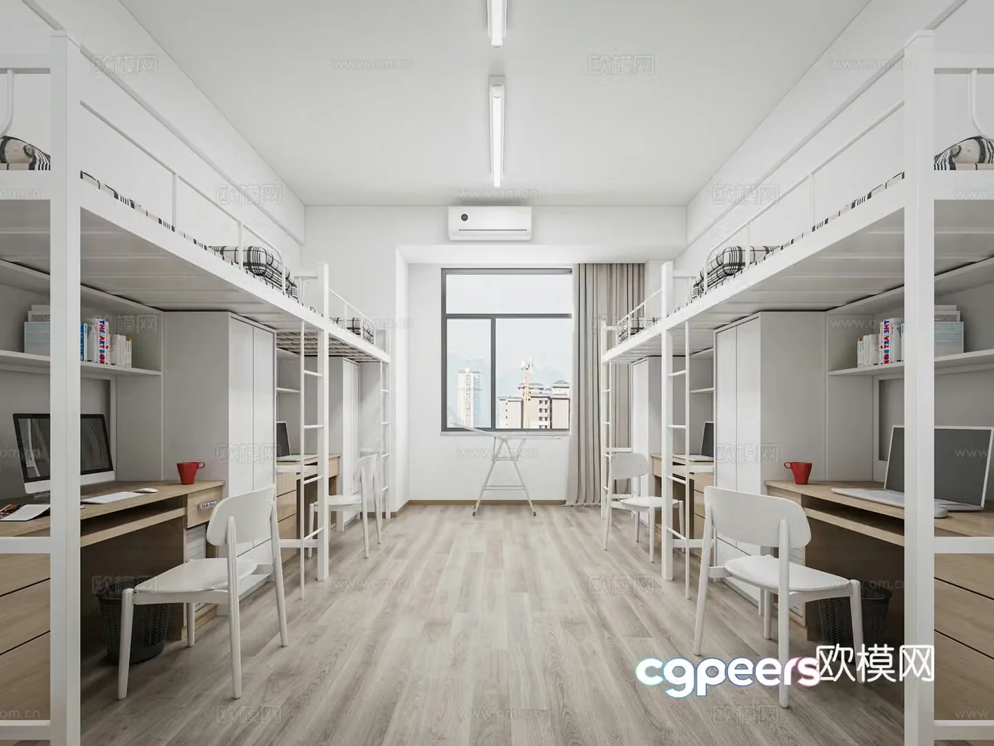 Modern school dormitory staff dormitory 3d model