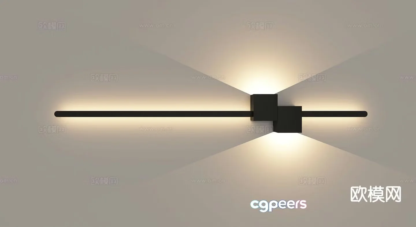 Modern wall lamp Minimalist wall washing lamp Long wall lamp 3D model