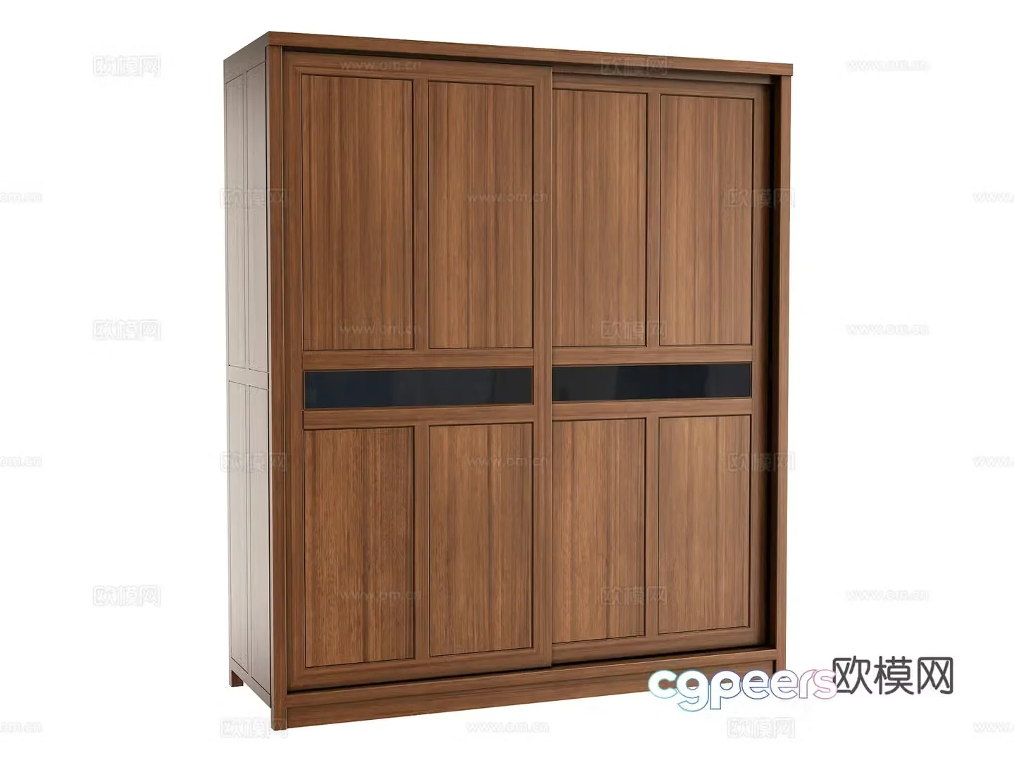 New Chinese style door wardrobe 3D model