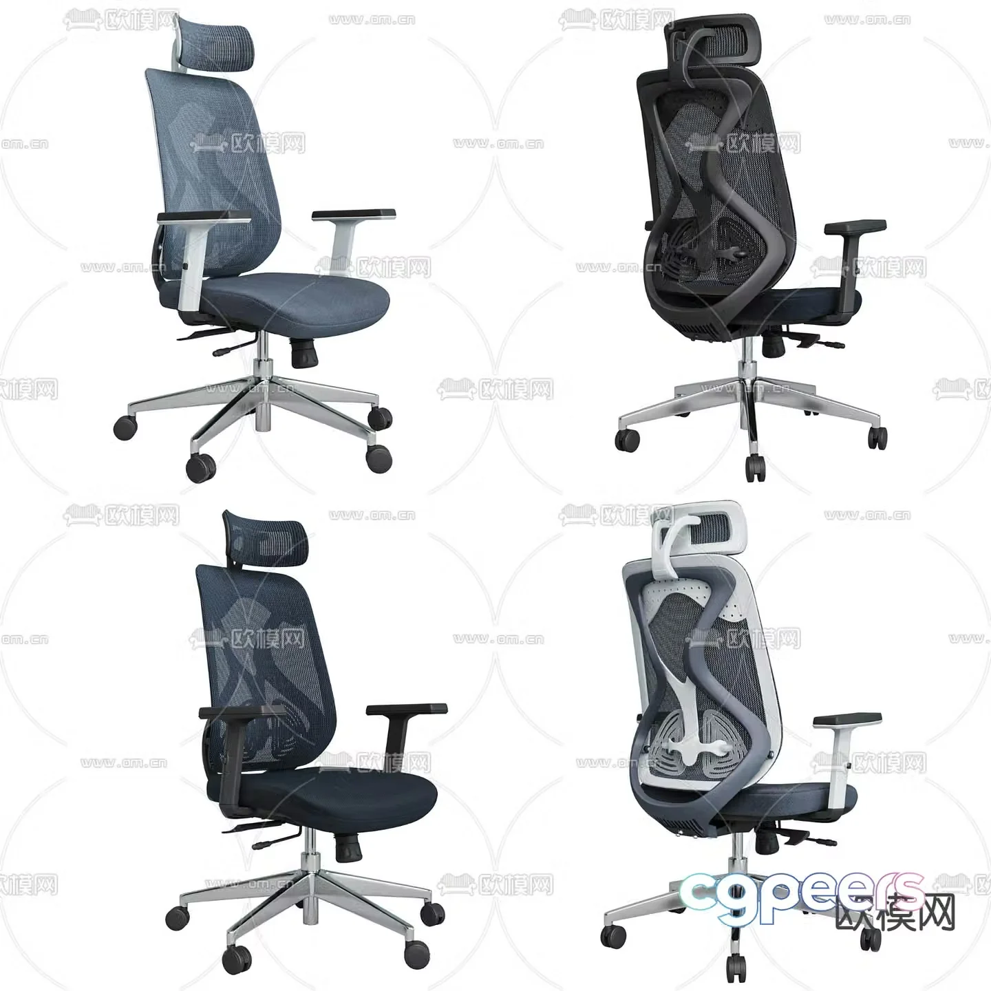 Office chair staff chair 3d model