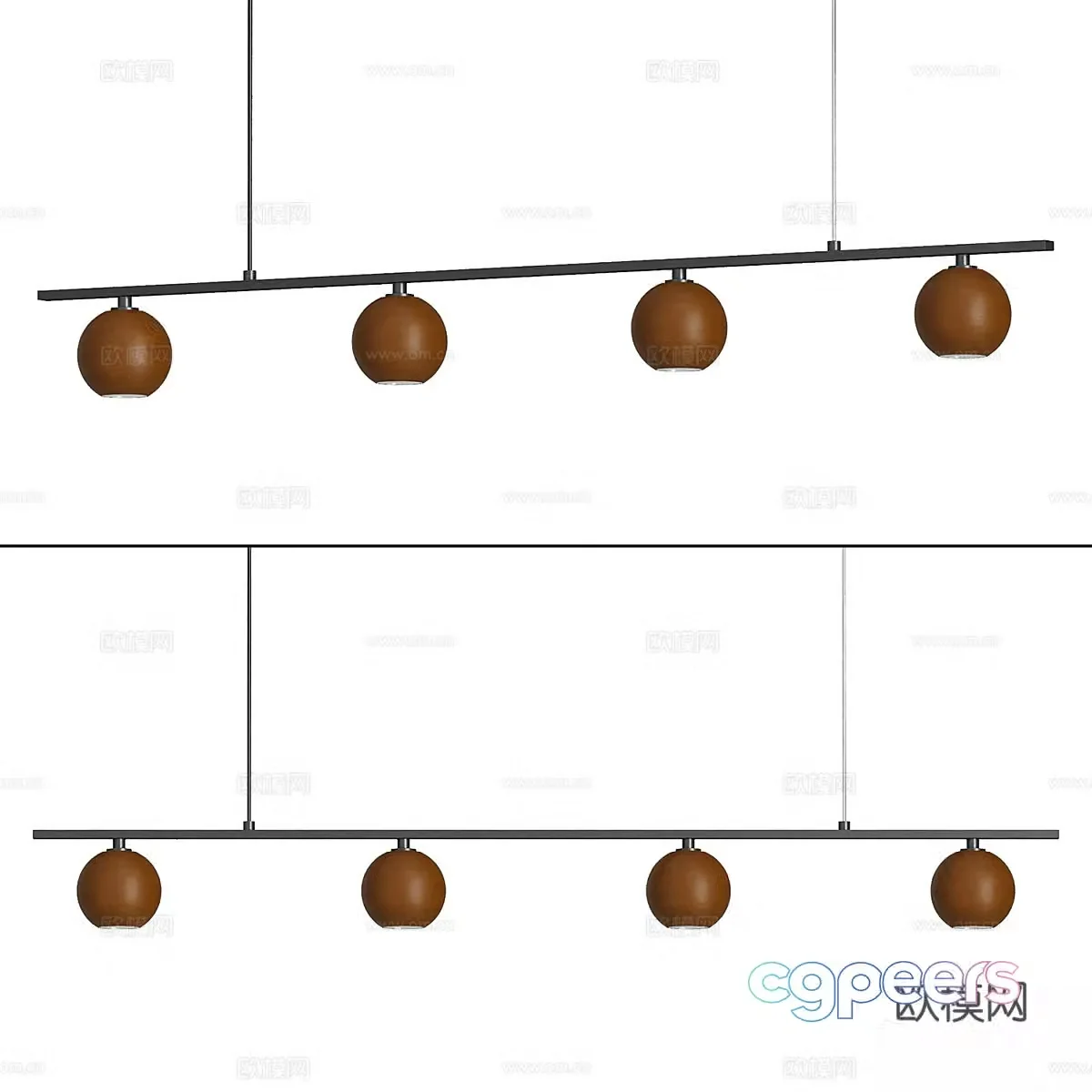 New Chinese craft chandelier 3D model