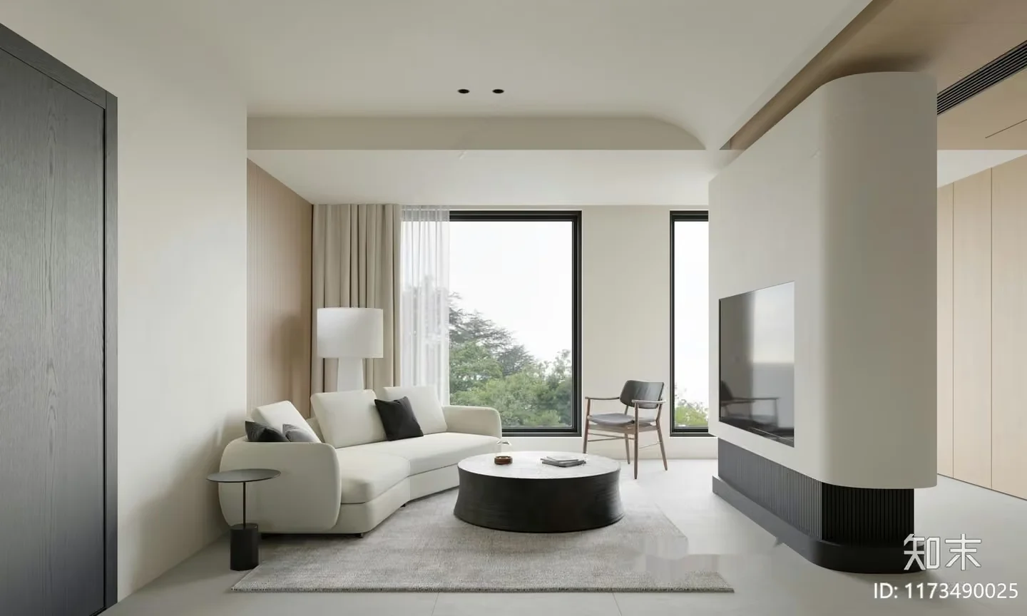 Modern Living Room 3D Model – 12471 – VRAY Render