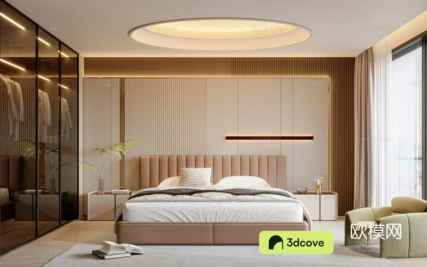 Modern home bedroom