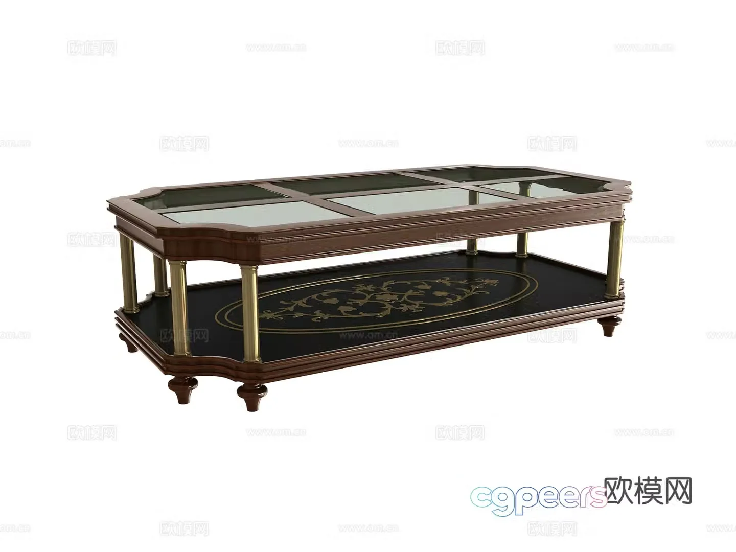 American coffee table 3d model