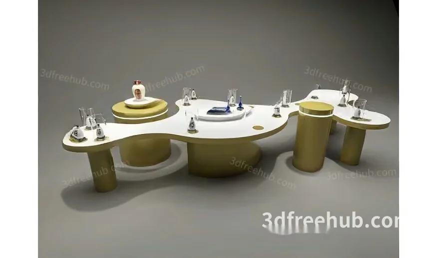 Modern 3D Dining Table 3D Model – 21774 – VRAY Render