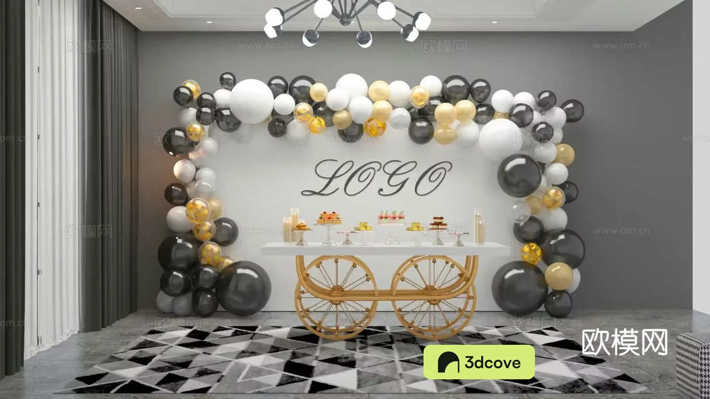 Birthday party decoration balloon device