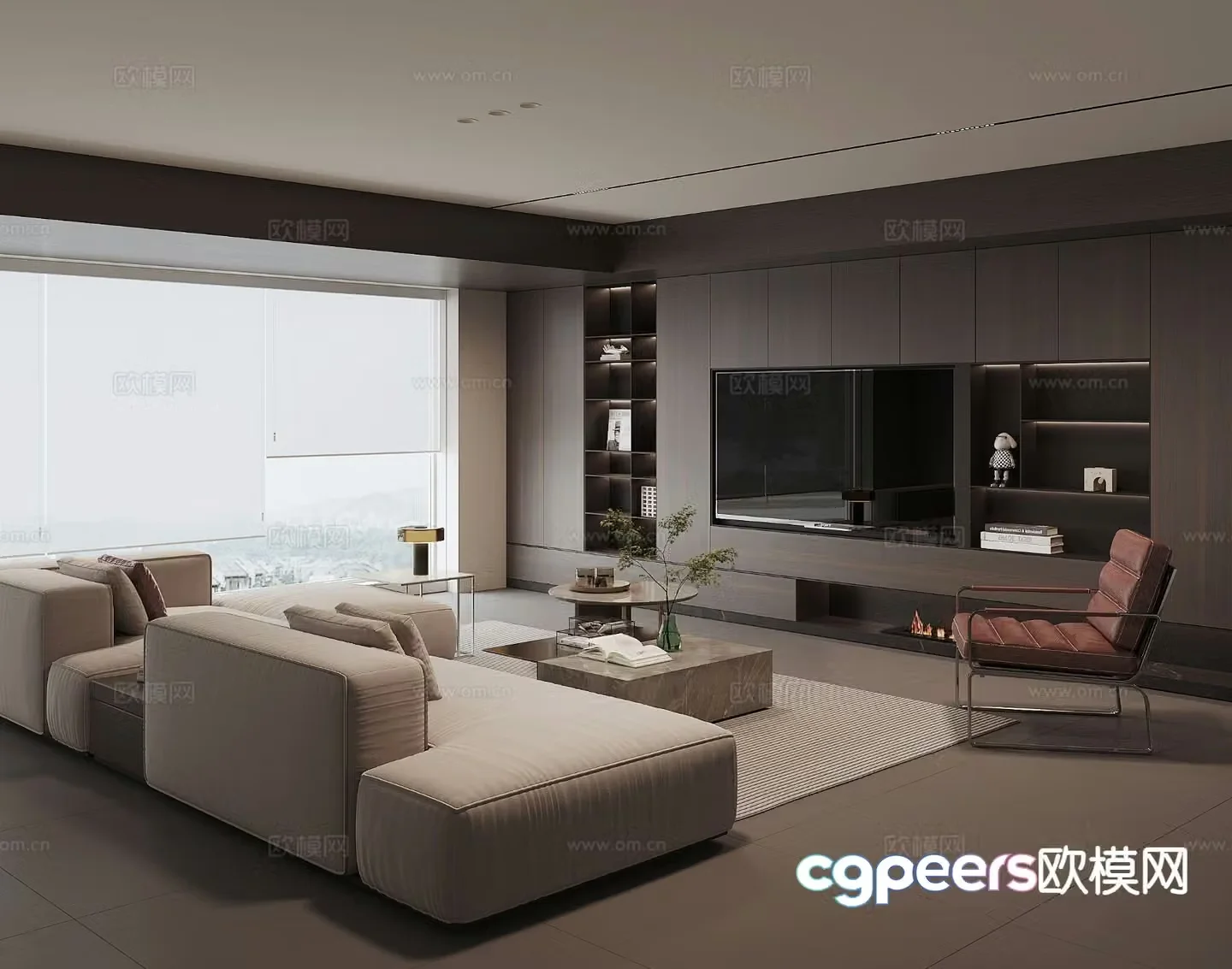 Modern living room 3d model