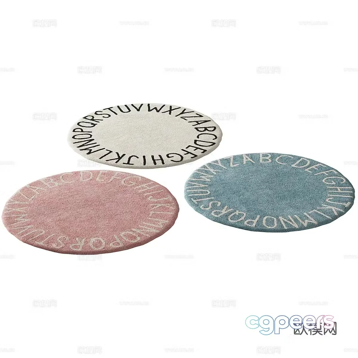 3d model of circular carpet