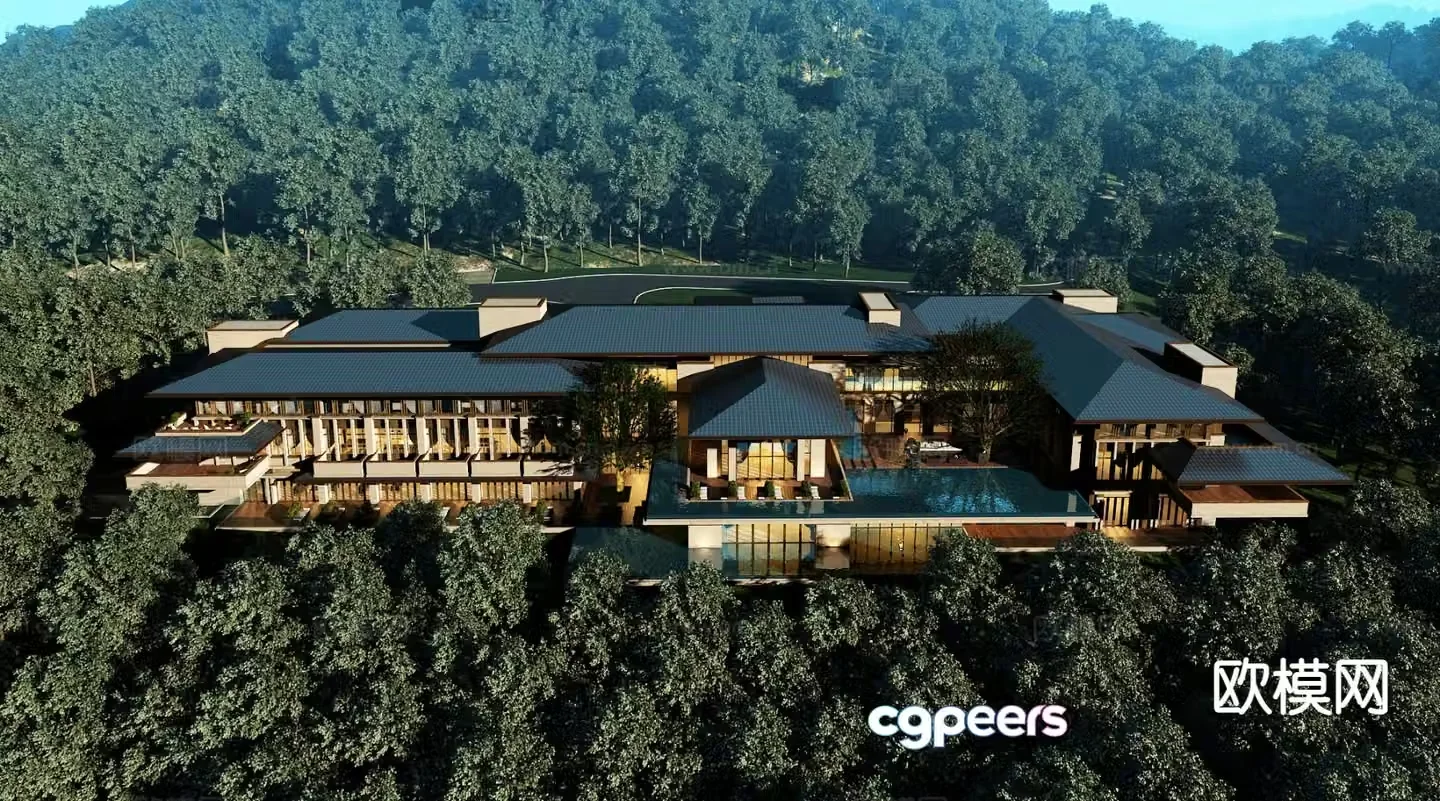 Hotel appearance 3d model