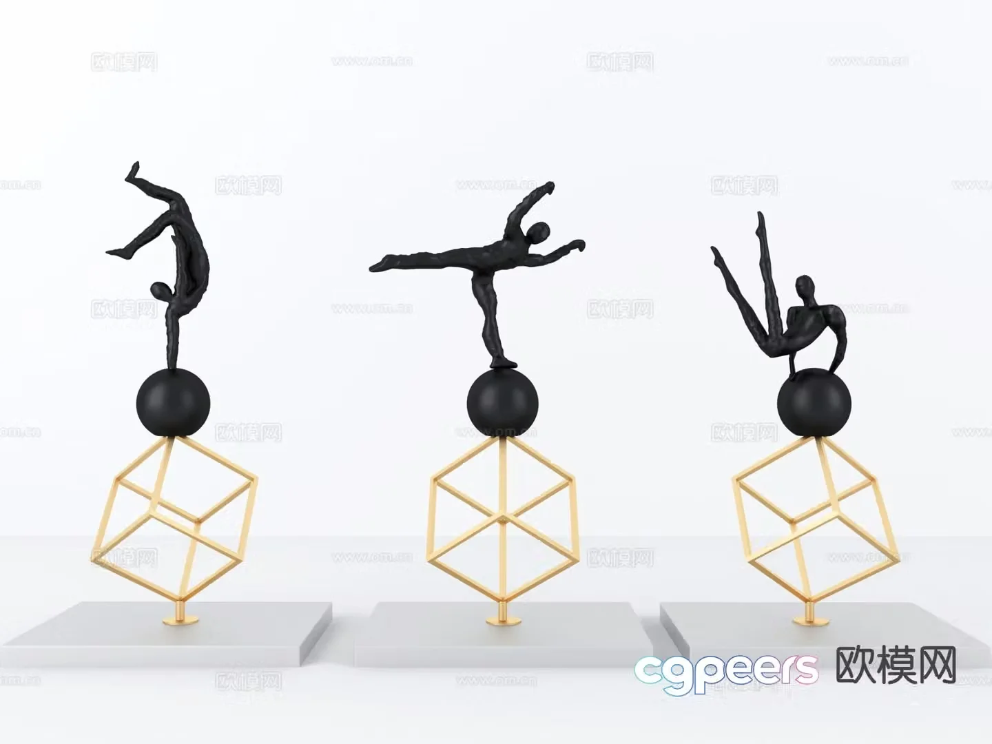 Modern handicrafts character ornaments 3D model