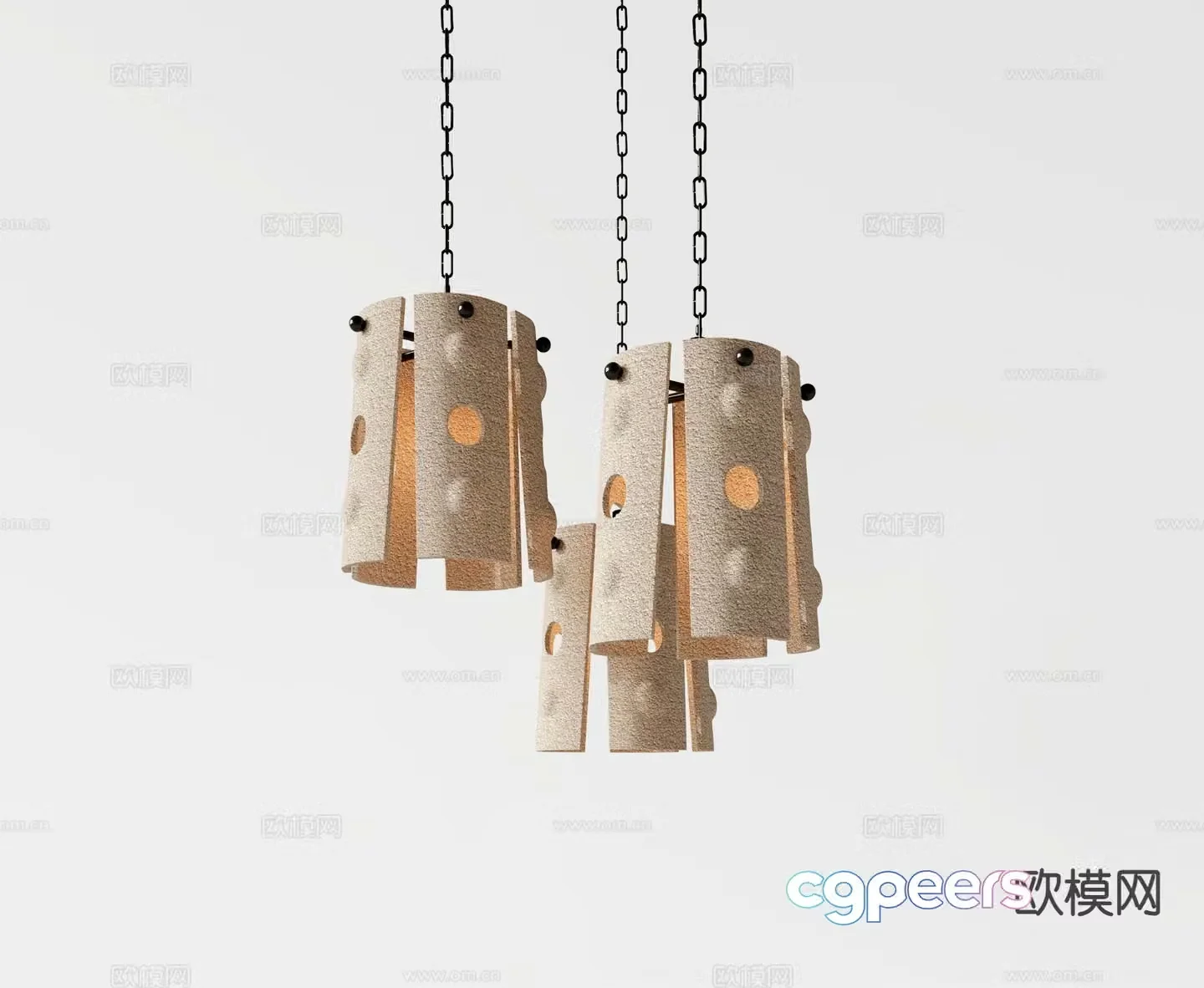 wabi-sabi chandelier 3d model