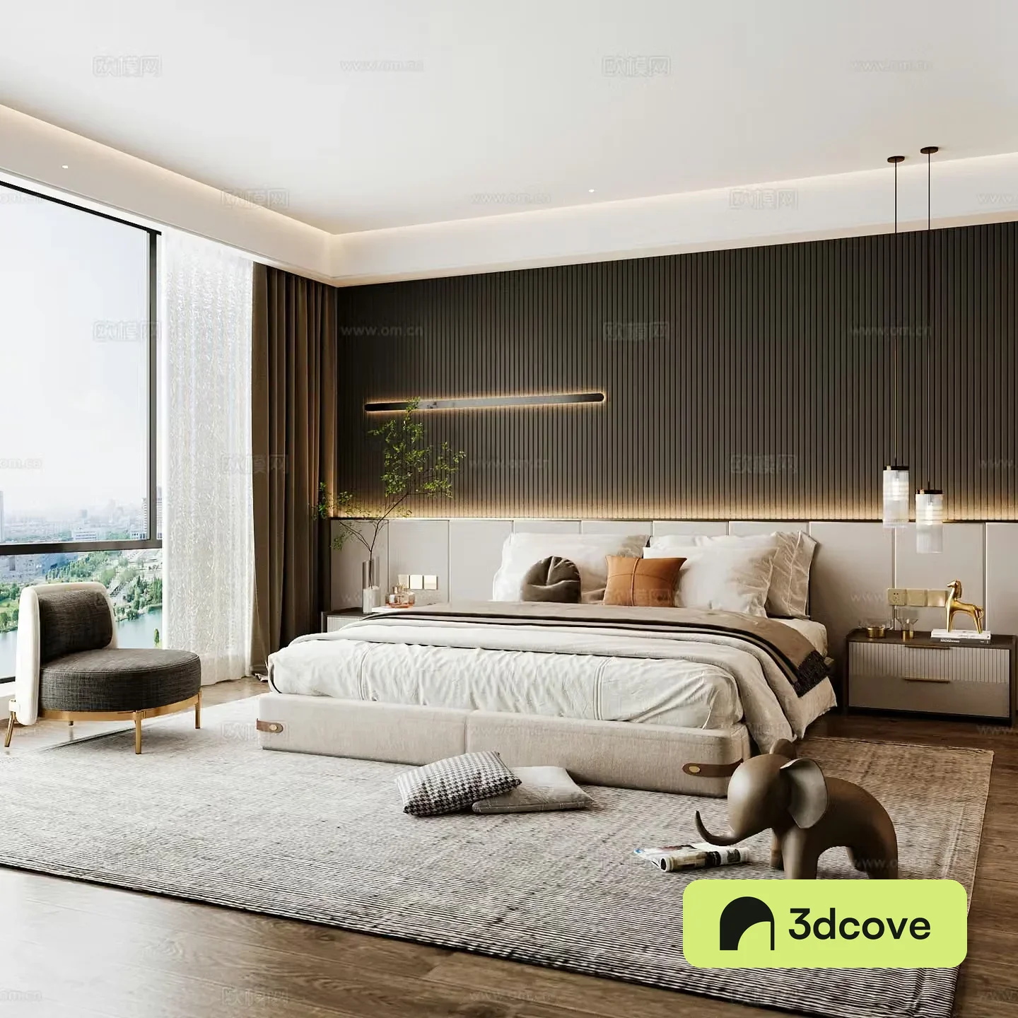Modern home bedroom Modern bedroom Italian bedroom Simple bedroom Italian bed