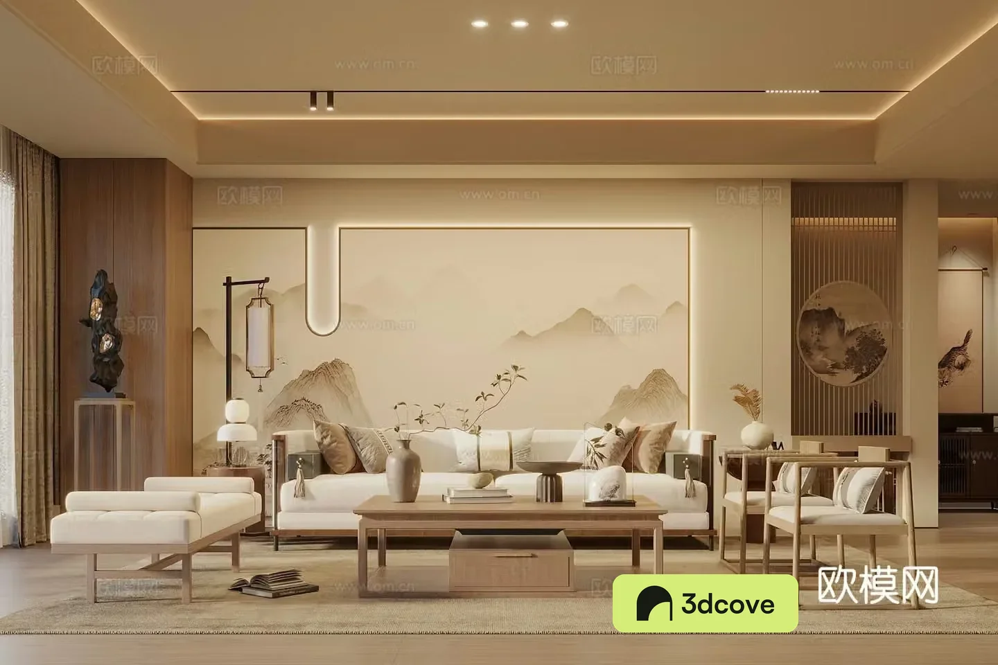 Song’s new stroke living room sofa coffee table combination sofa background wall leisure chair coffee table Song’s