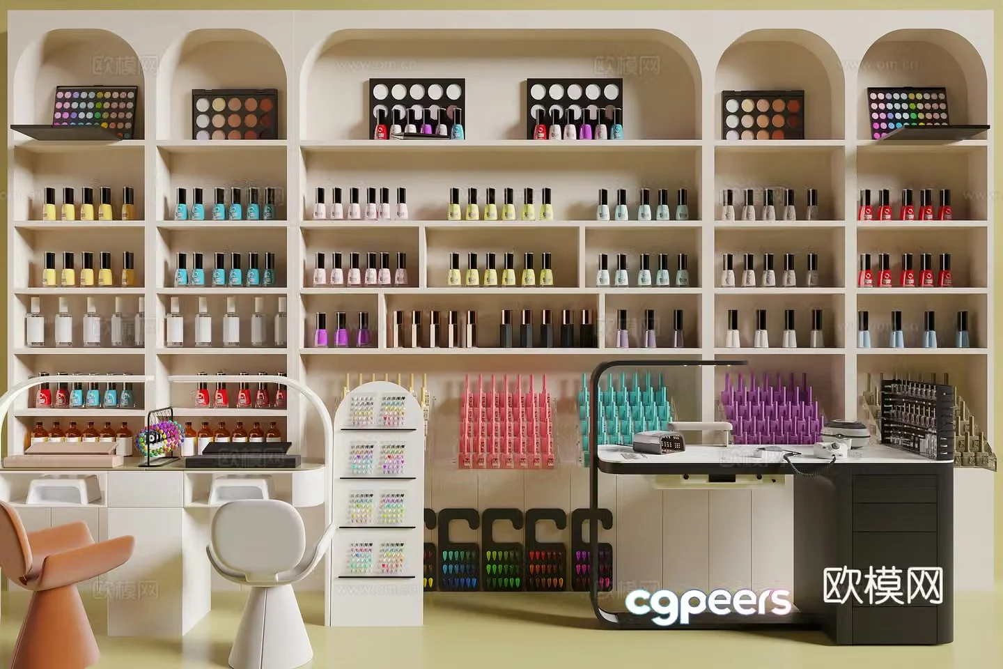 Modern manicure supplies 3d model