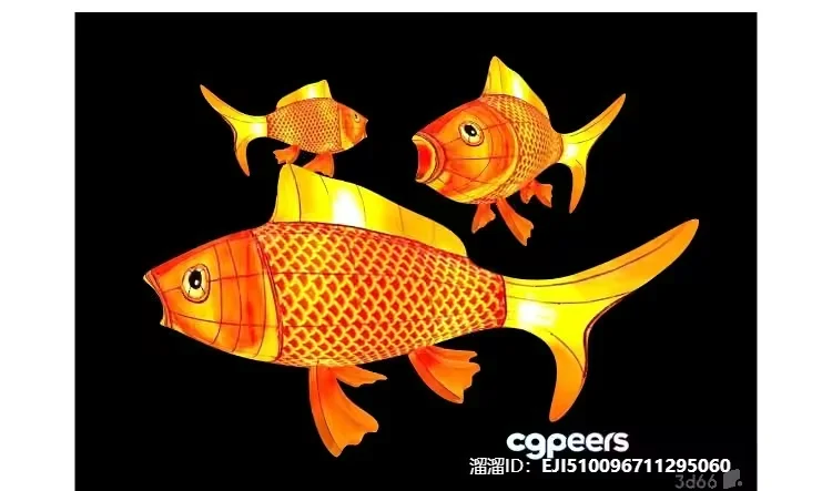 Gold Fish 3D Model – 1434 – VRAY Render