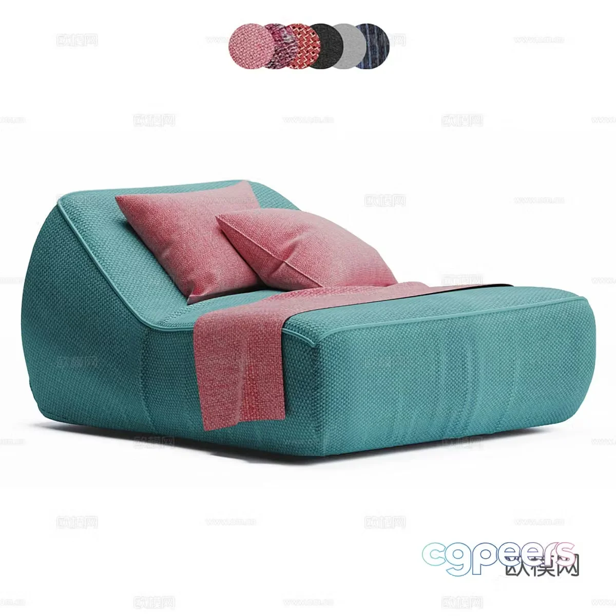 Sofa coffee table combination 3D model