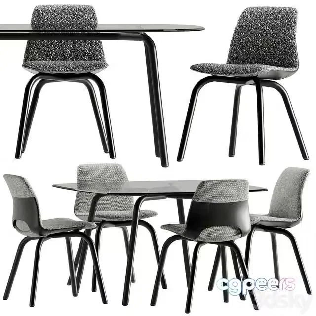 3ds Max Free – Jiu Jo Living table and chair