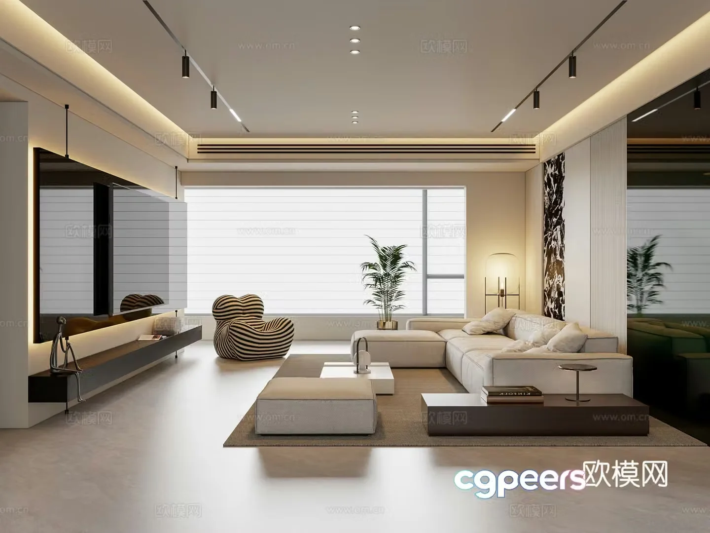 Modern living room 3d model