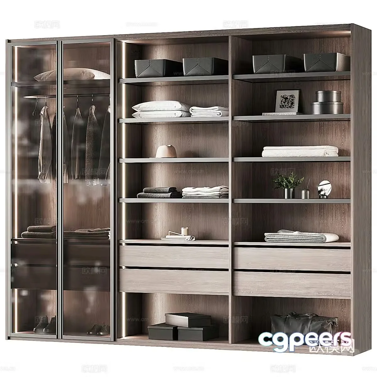 Modern Italian wardrobe 3d model