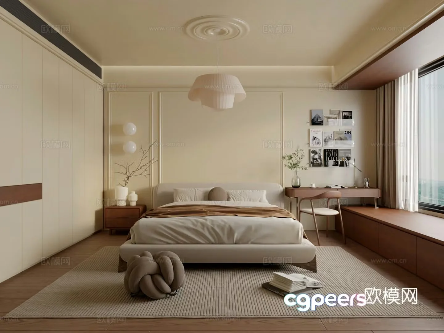 Wasabi Middle Style Bedroom 3D Model