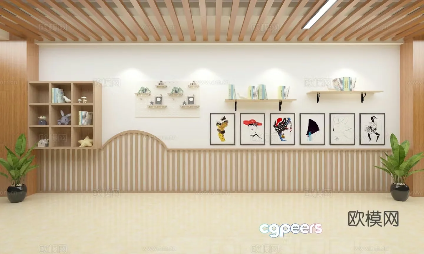 Hall Kindergarten 3d model