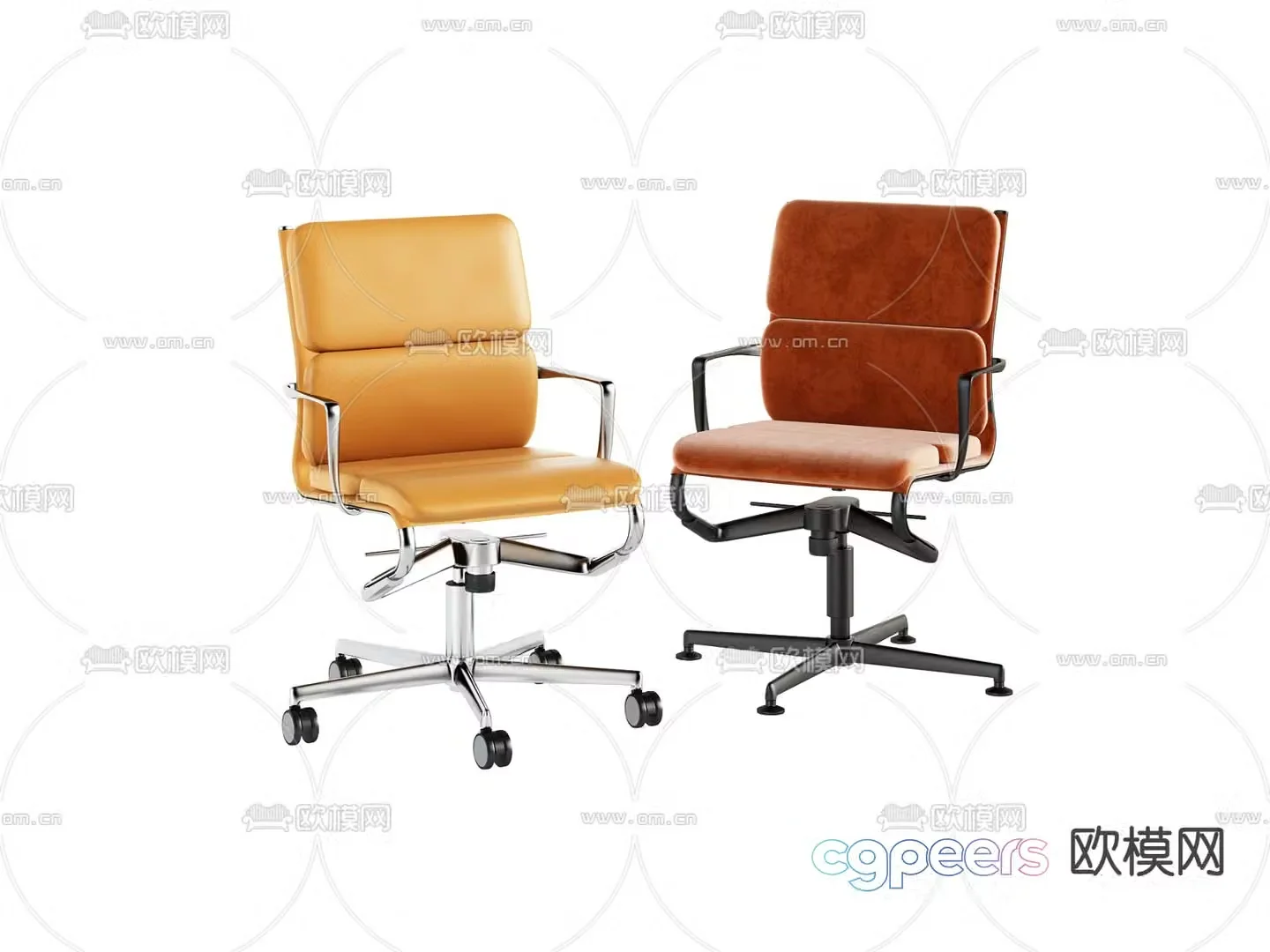 Modern seat office chair leisure chair single chair 3d model