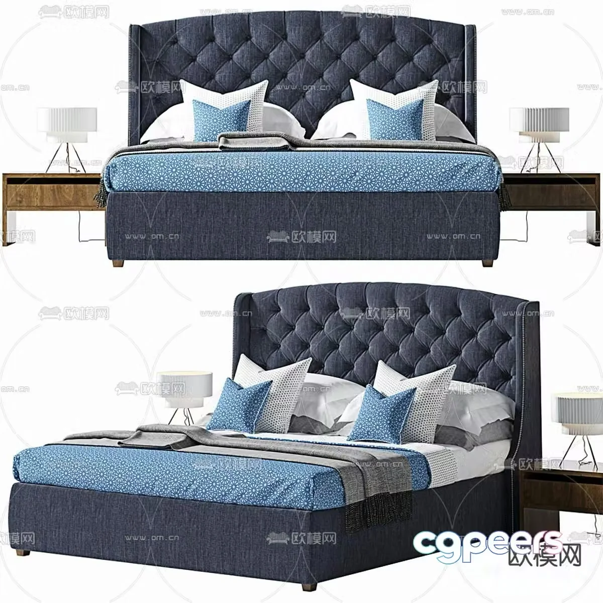 Lavsit Edison double bed 3d model