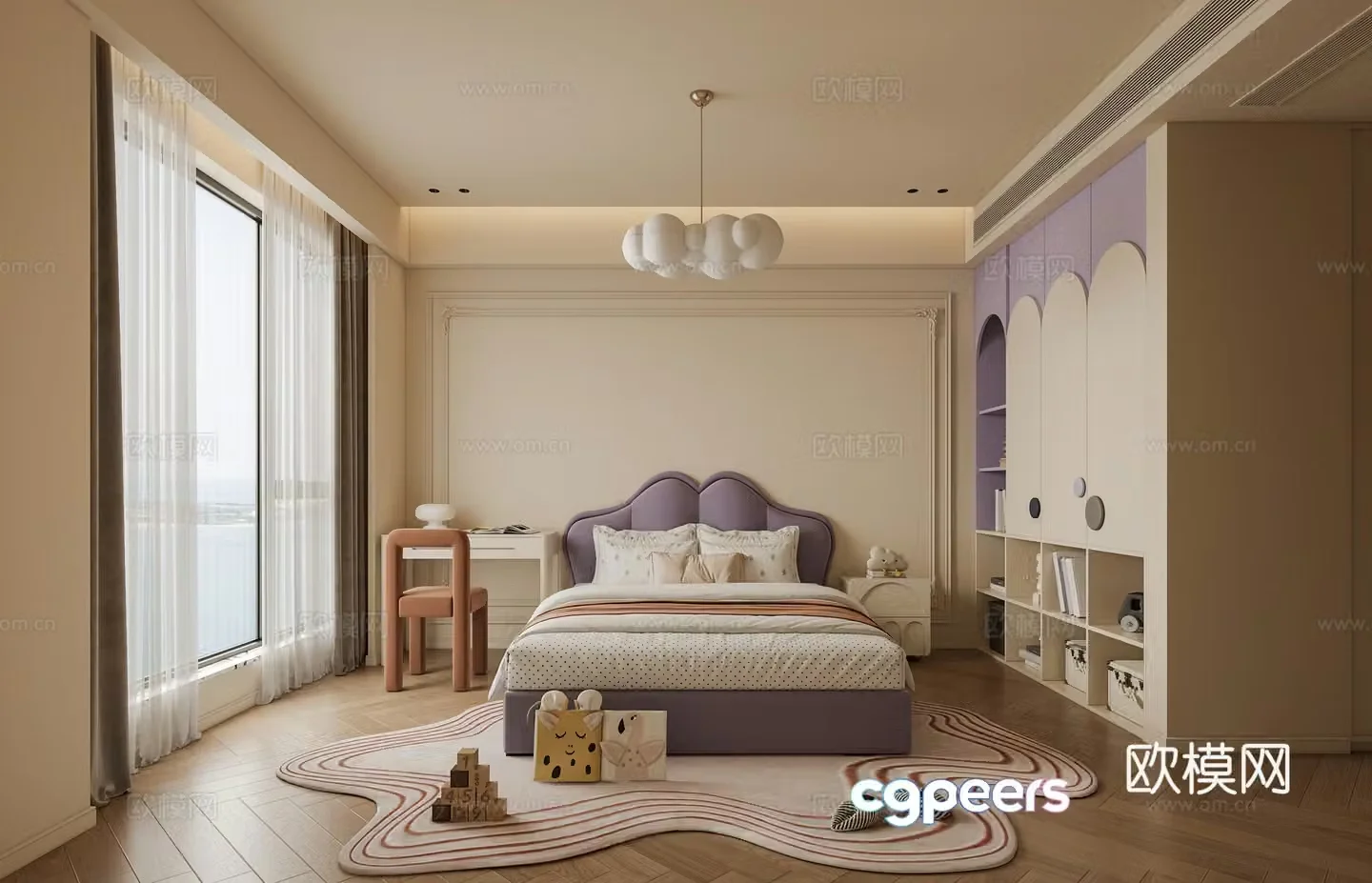 French daughter room 3d model