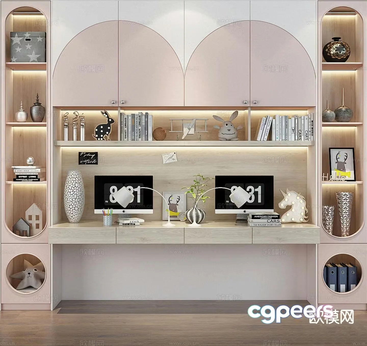 Children’s desk double desk 3d model