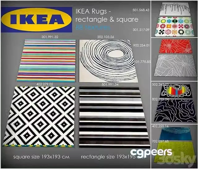 3ds Max Free – IKEA Rugs collection