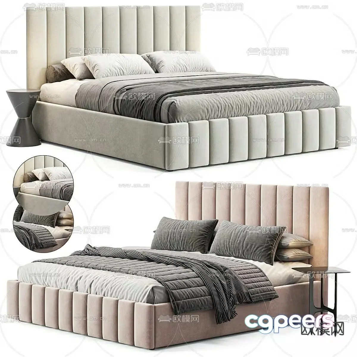 Erica Formula double bed 3d model