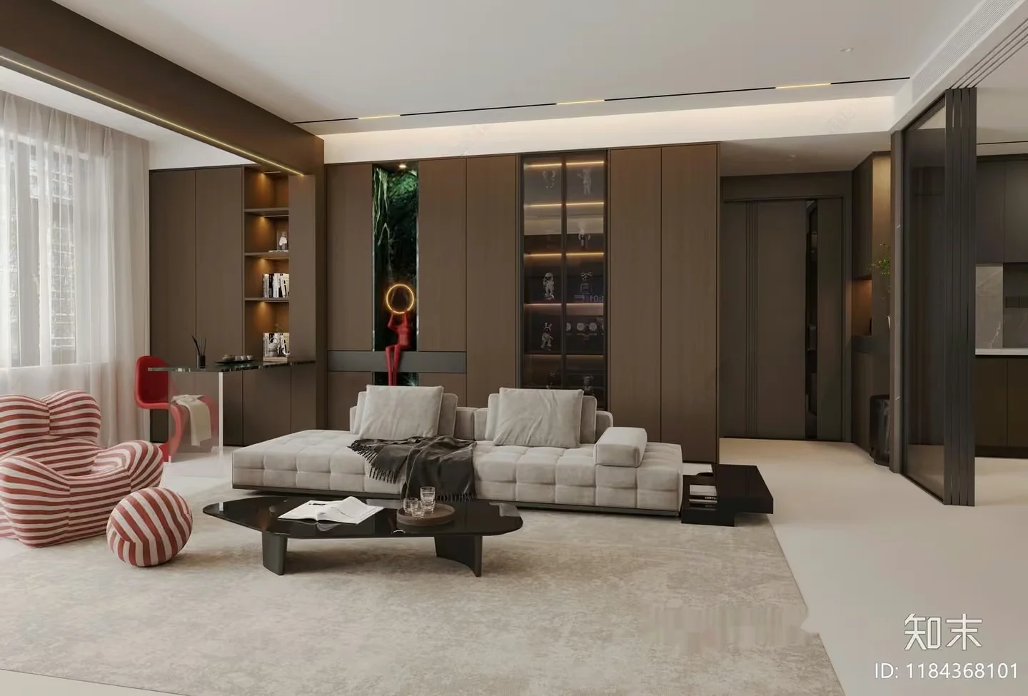 Modern Living Room 3D Model – 9937 – CORONA Render
