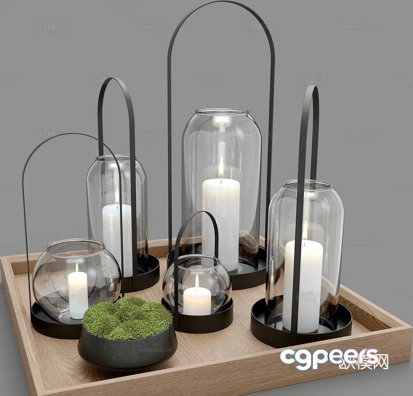 Candle accessories candlestick lamp 3d model