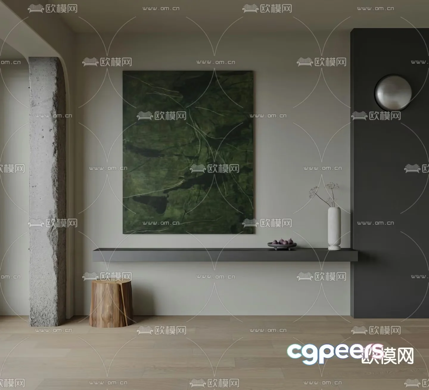 Modern Living Room 3D Model – 5726 – VRAY Render