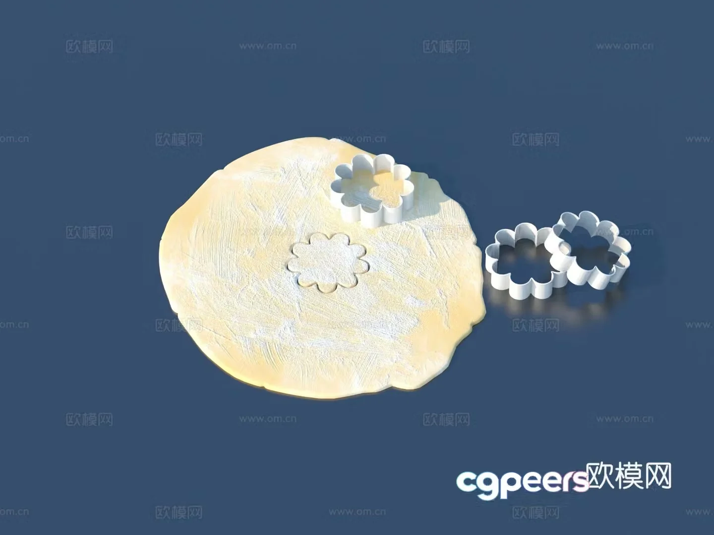 Flour Rolled Noodle Dough Plum Print 3D Model