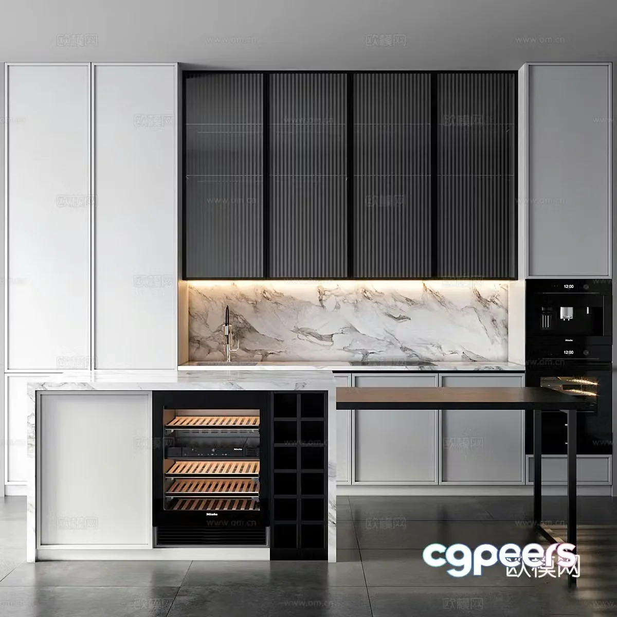 Modern Italian cabinet 3d model