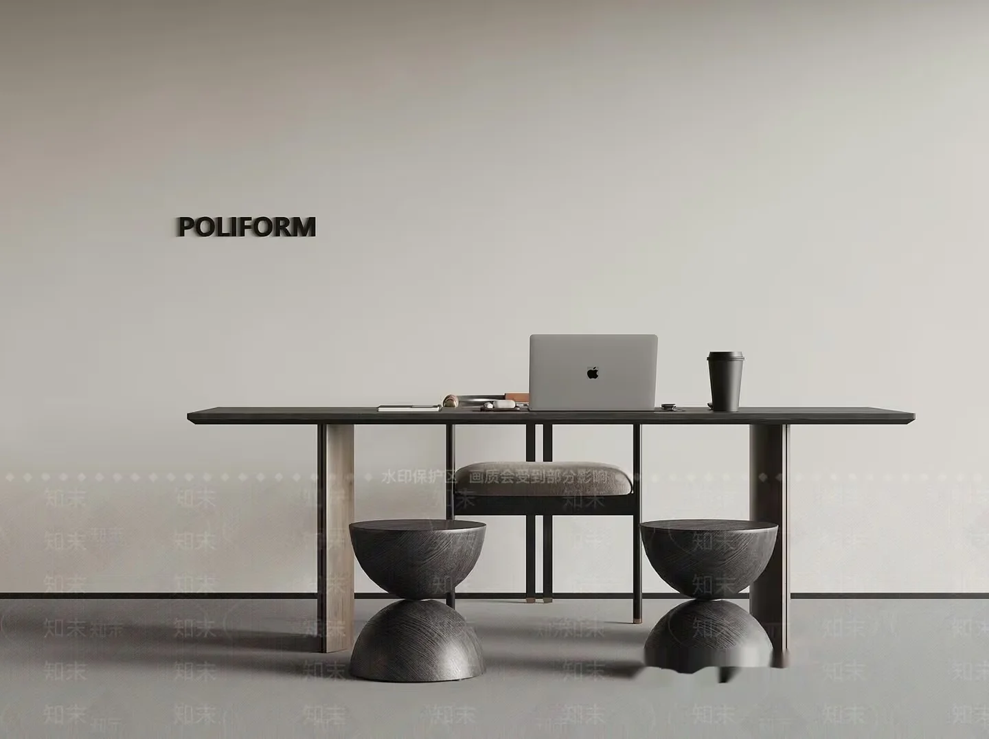 Modern Office Desk 3D Model – 22816 – VRAY Render