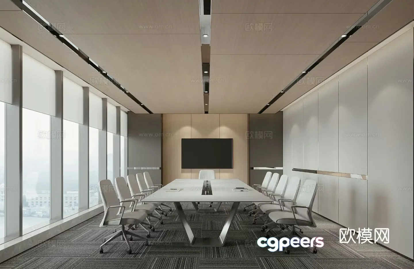 Modern conference room 3d model