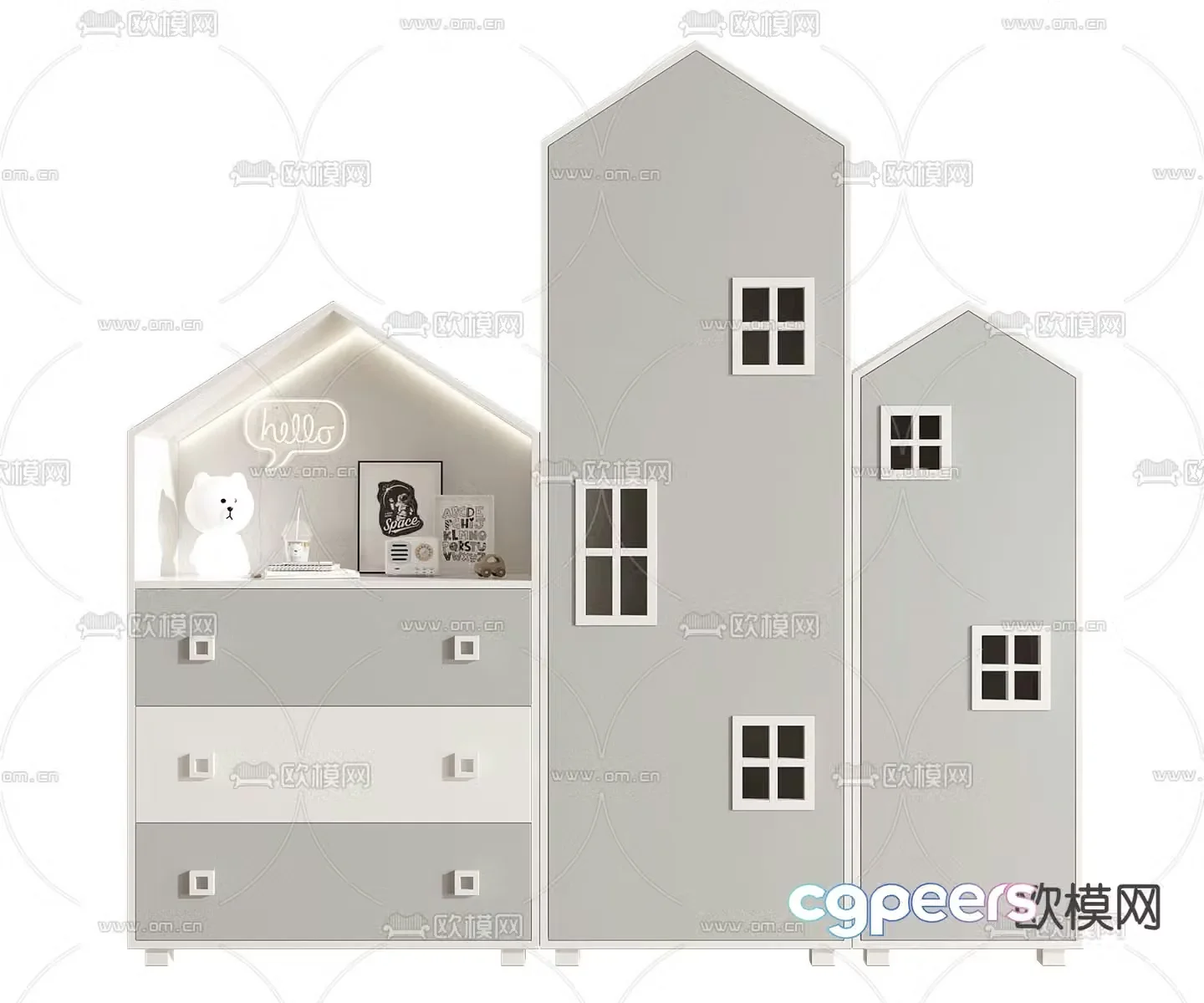 Children’s cabinet storage cabinet toy cabinet 3d model