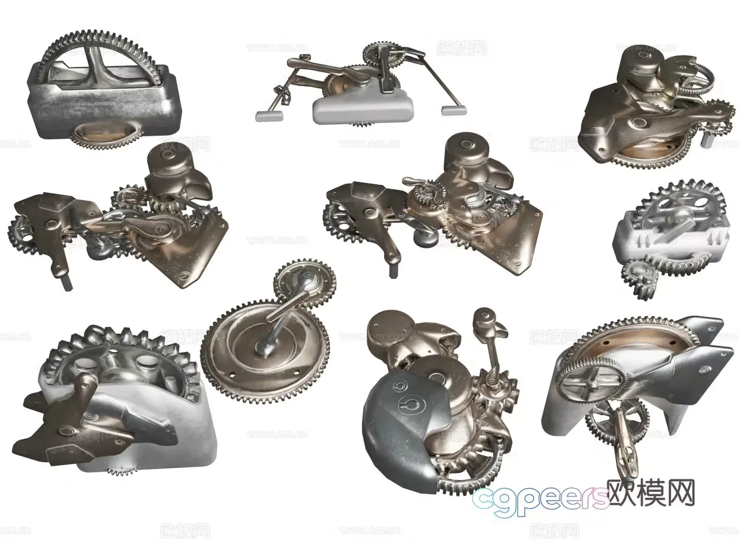 Gears District Steampunk Construction Steampunk Parts Steampunk Parts Steam 3D Model