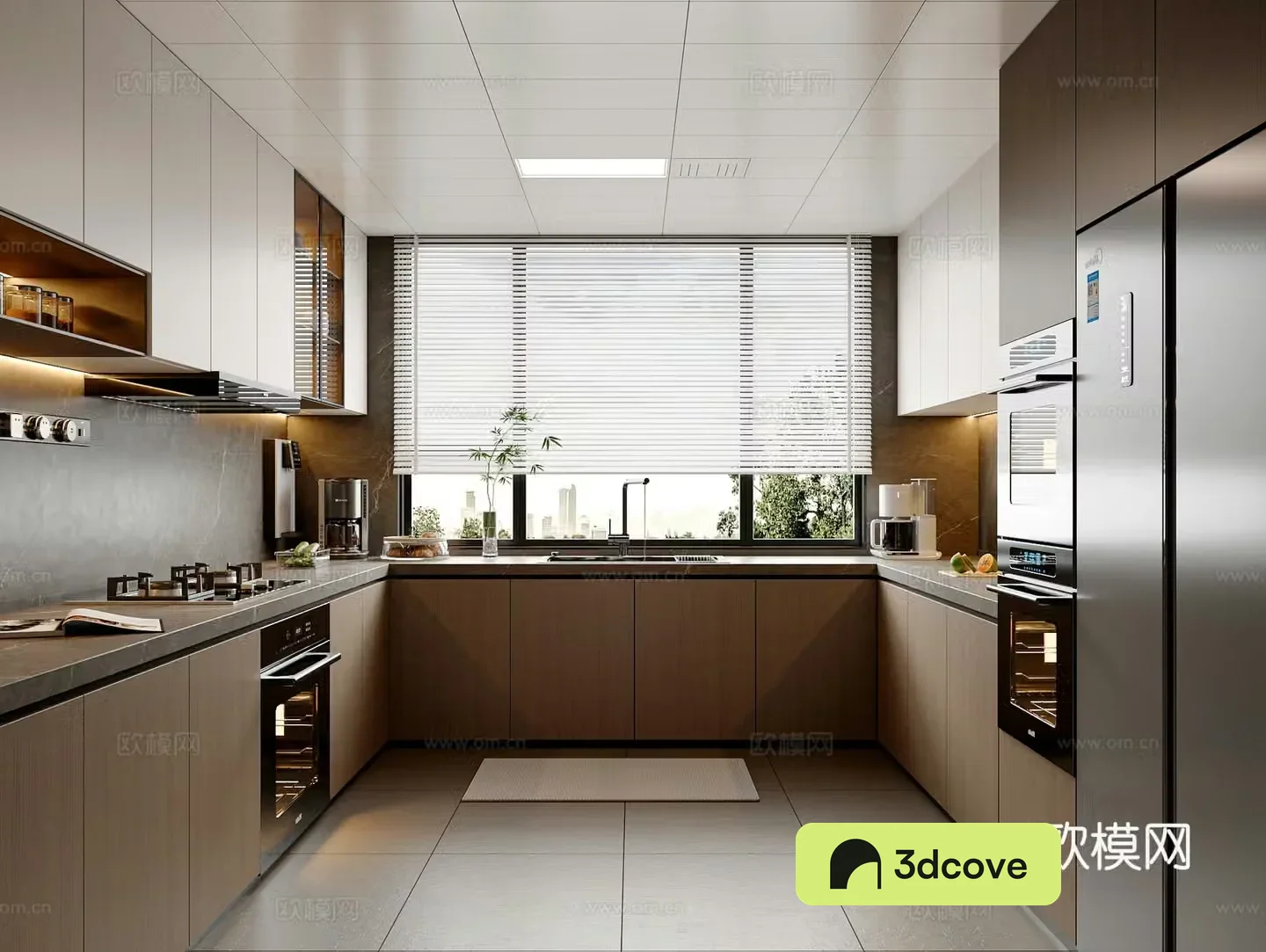 Modern Italian kitchen supplies kitchen utensils refrigerator kitchen appliances cabinet
