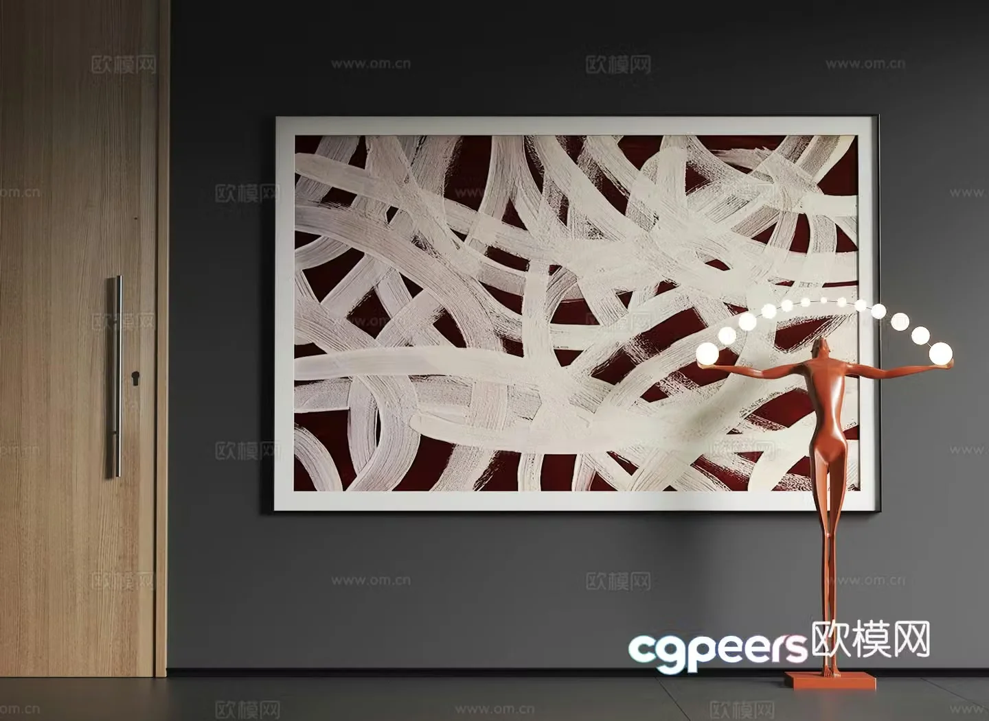 Modern large-scale hanging paintings Modern abstract hanging paintings Modern simple hanging paintings 3d model