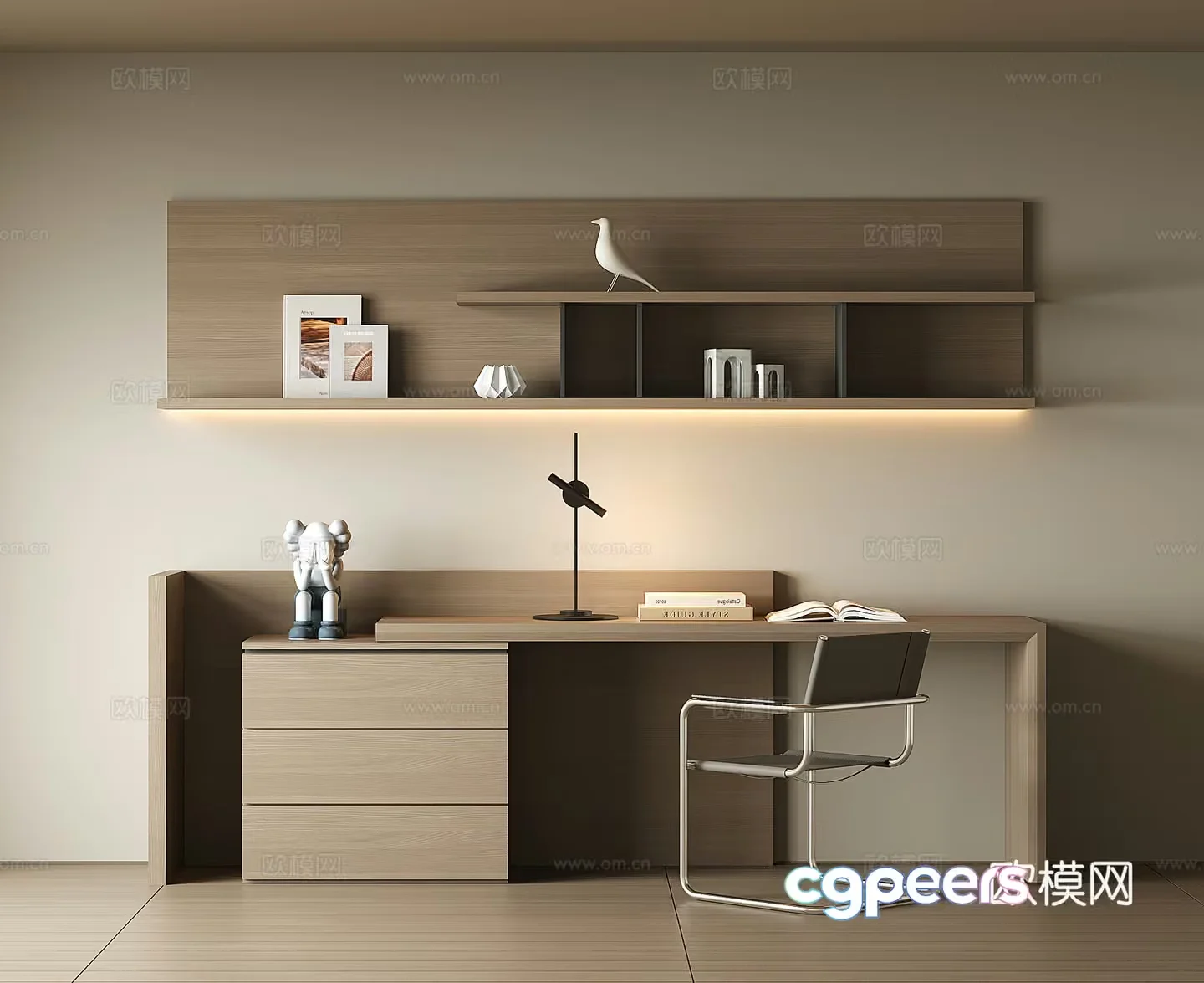 Modern Minimalist Office 3D Model – 12167 – VRAY Render