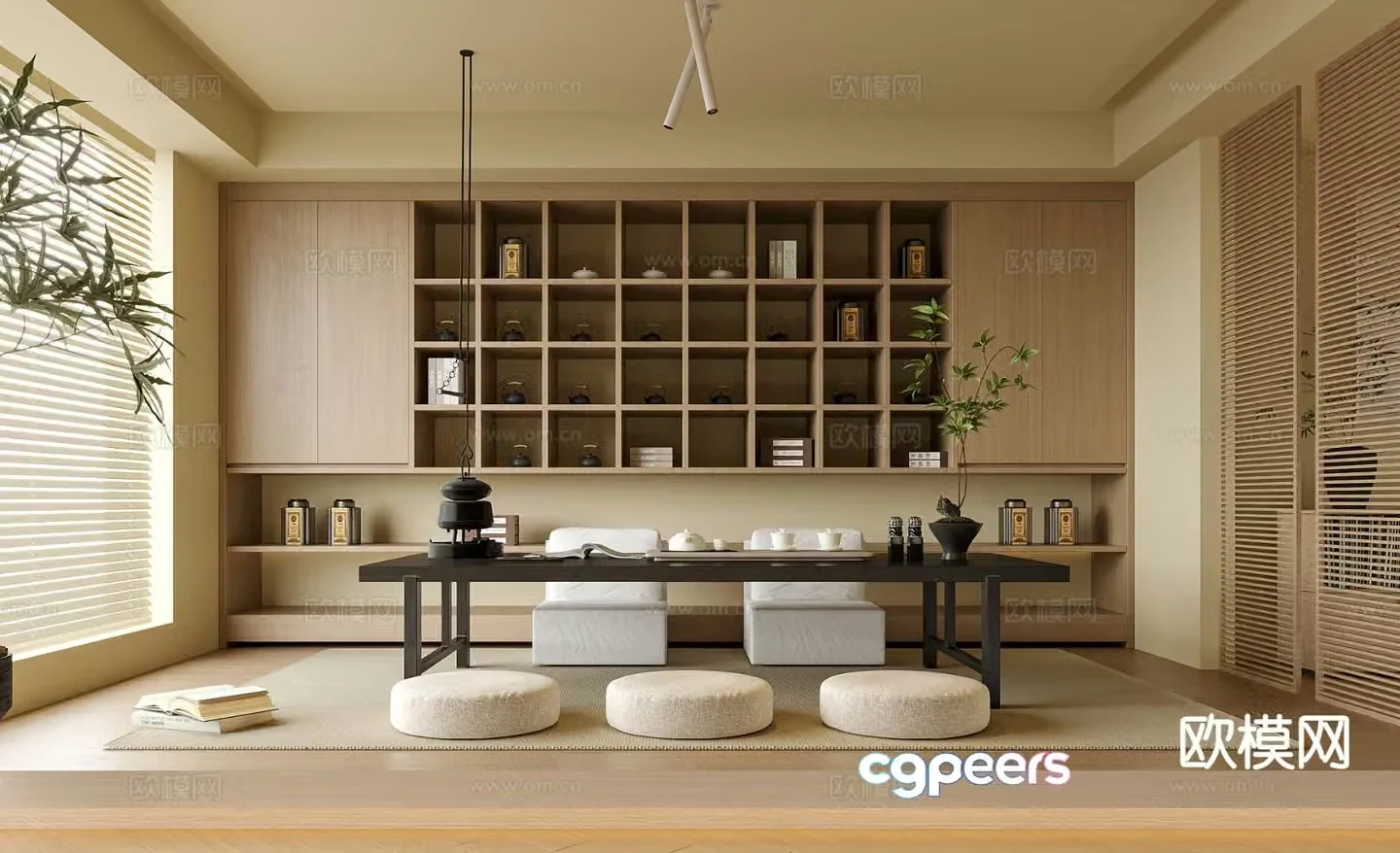 Modern tatami tea room 3d model