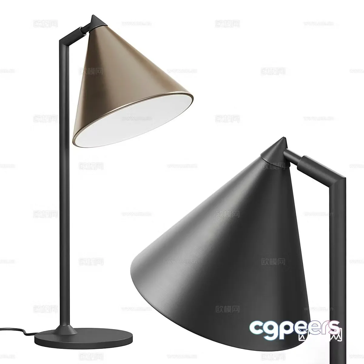 Minimalist desk lamp reading lamp 3d model