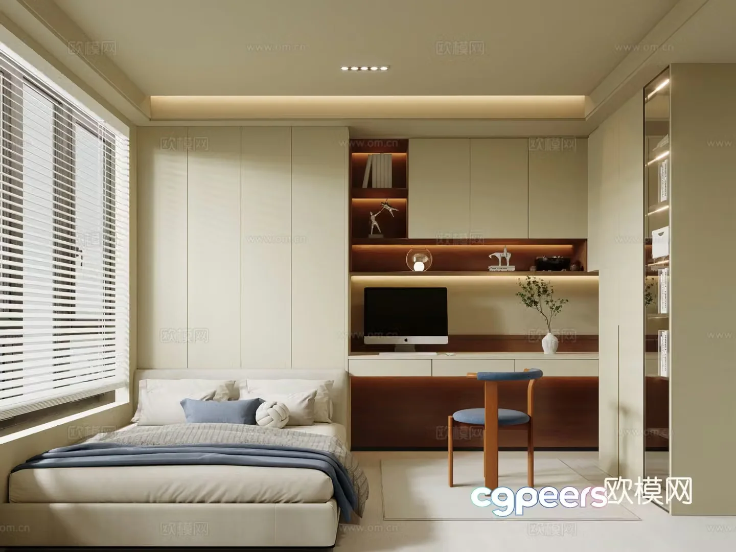 Middle-aged tatami bedroom second bedroom 3D model