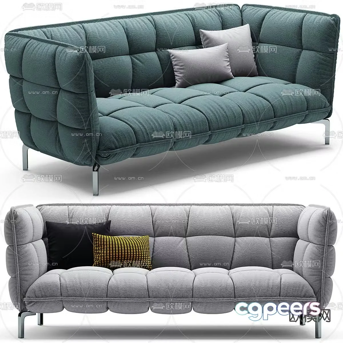 B&B Italia multi-person sofa upholstered sofa 3d model
